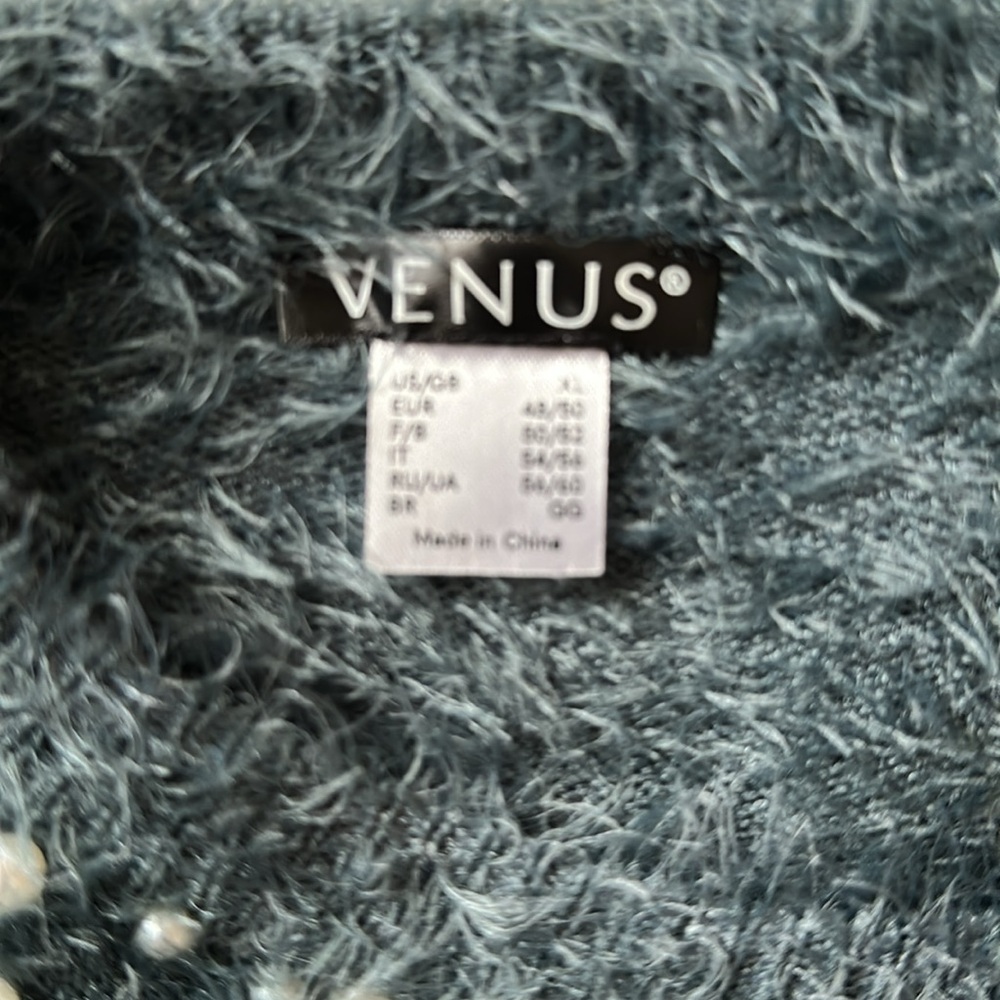 VENUS Cozy Pearl Trim Ombre Sweater Top XL - Picture 9 of 12